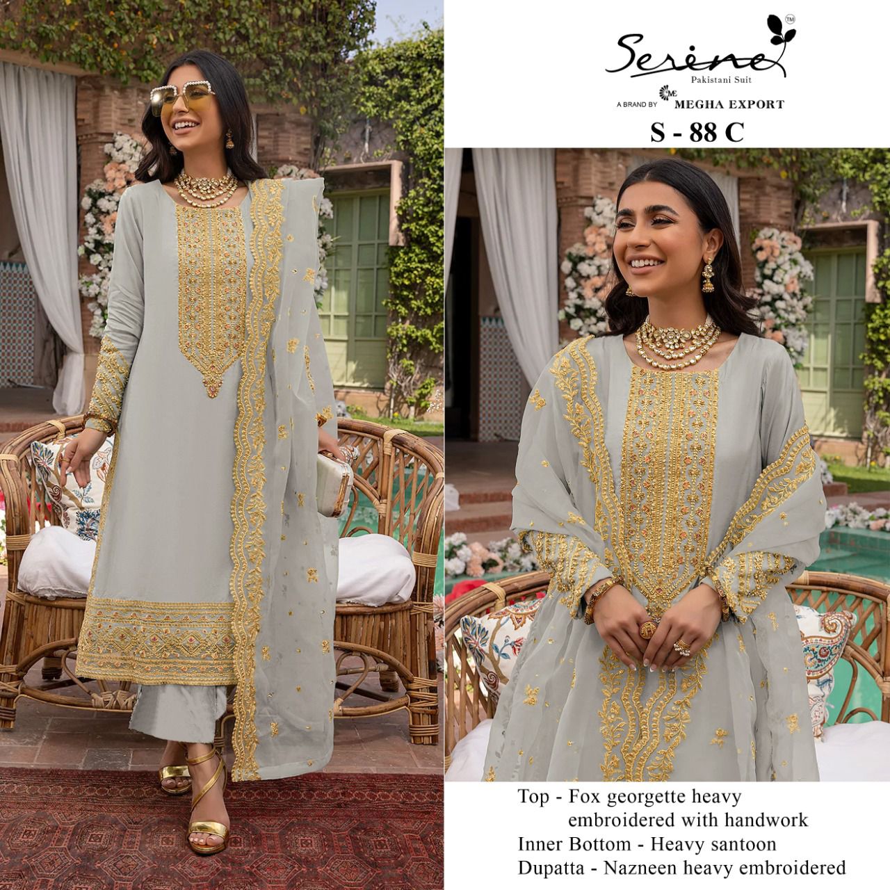 Serene S 88 Festive Wear Wholesale Georgette Pakistani Salwar Suits